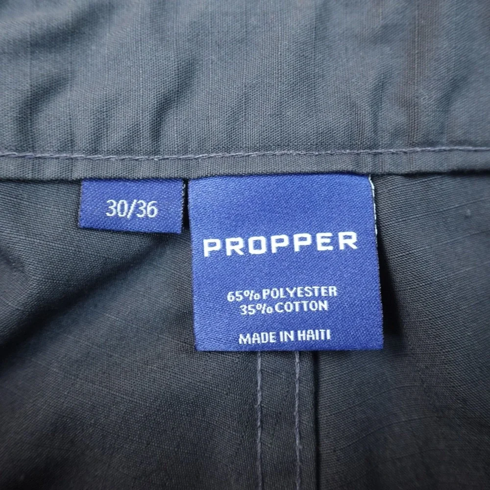 Propper Pants Mens 30X36 Gray Ripstop Cargo Utility Tactical Military Belted